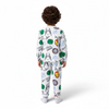 Twinkles Avengers print long-sleeve pajama set for kids featuring Iron Man, Hulk, and Captain America icons