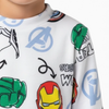 Twinkles white long-sleeve sweatshirt featuring a colorful Avengers character print for kids