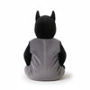 Twinkles baby polar fleece bat costume in black and grey with hood and ears, back view
