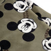 Twinkles Mickey Mouse fleece pajama set in olive green with black and white character print