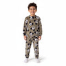 Twinkles Mickey Mouse fleece pajama set for boys in grey with all-over character print