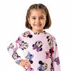 Twinkles Minnie Mouse fleece pajama top in light pink for girls with a cute all-over character print