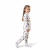 Twinkles My Little Pony thermal pajama set for girls featuring colorful character prints on white fabric