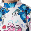 Twinkles thermal pajama top featuring a vibrant Stitch and Angel character print on a white background