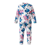 Twinkles Stitch and Angel thermal pajama set for kids with long sleeves and ribbed cuffs in a white patterned print.